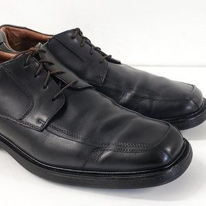 Johnston & Murphy XC4 Size 10.5 Black Sheepskin DualWidth Waterproof EUC.